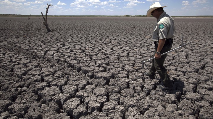 barren lend due to climate change