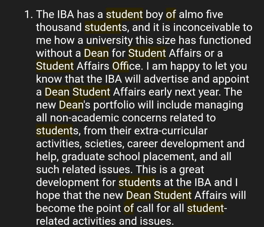 Development after IBA Elections